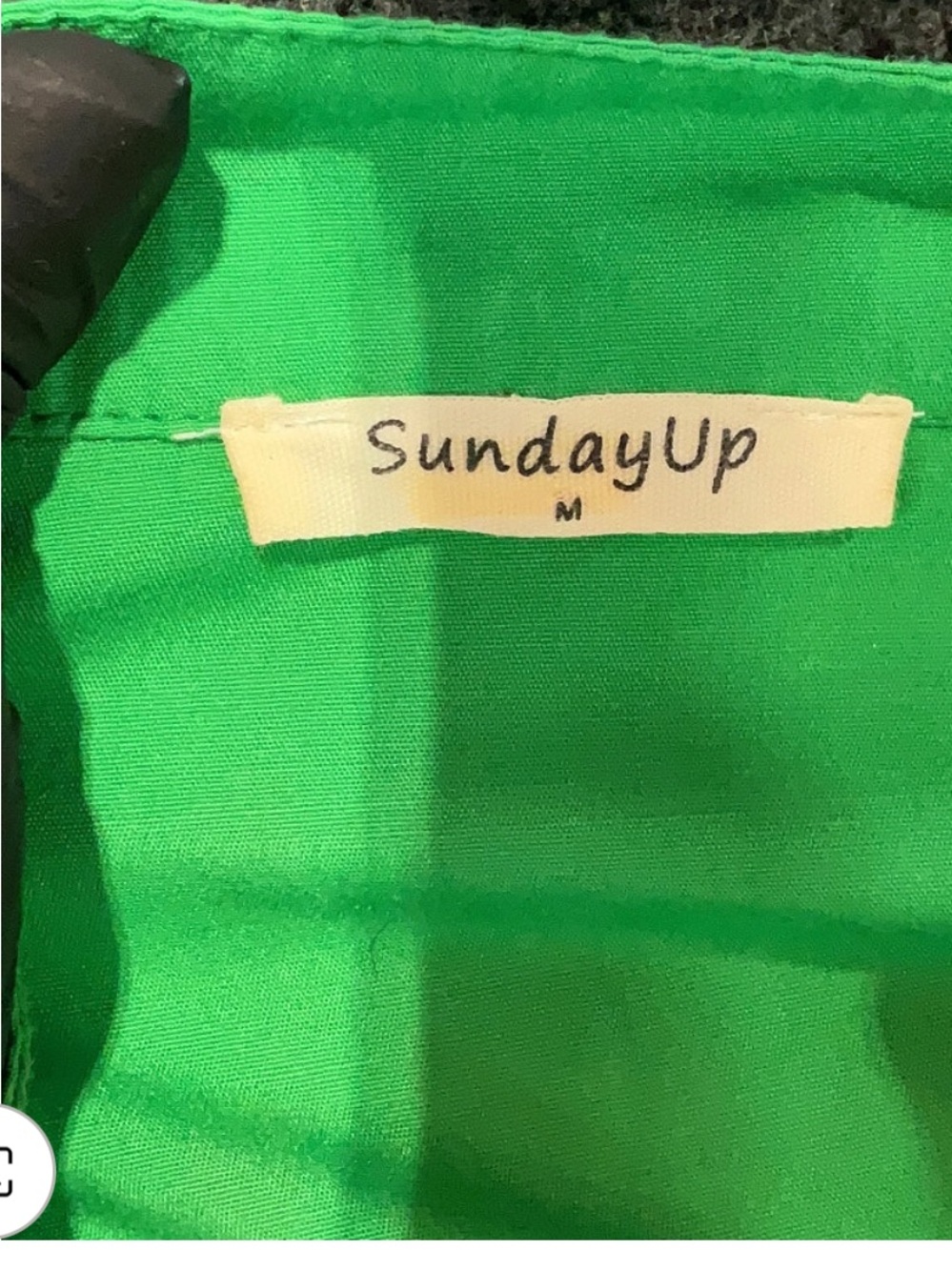 Sunday Green Tiered Ruffle Button-Front Mini Dress - Picture 5 of 5